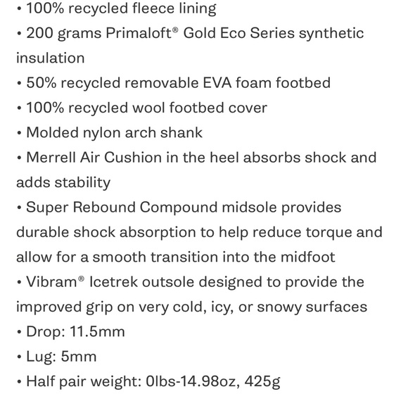 New! Men’s 10 Merrell Moab 3 Thermo Mid Waterproof boot in graphite medium width - Picture 5 of 8